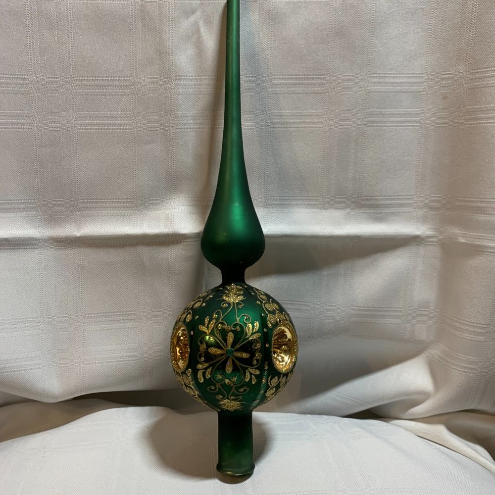 Whitehurst Imports Germany Hand Blown Glass Finial with 2 Reflectors